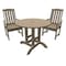 Highwood Usa Lehigh 3pc Round Outdoor Patio Furniture Dining Set AD-DNL36-WBR - alternate 1